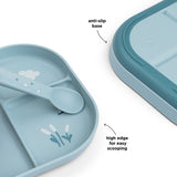 Done By Deer Foodie Compartment Plate Elphee - Blue