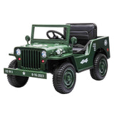 Megastar 2 V Rideon Army Classic Jeep 12V With 2 Seats And Parental Remote Control - Green