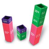 Learning Resources Fraction Tower Equivalency Cubes
