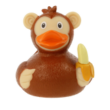 Lilalu Bath Toy Monkey Rubber Duck-Brown