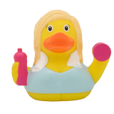 Lilalu Bath Toy Fitness Girl Duck - Blue & Yellow
