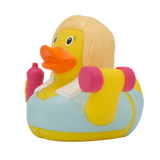 Lilalu Bath Toy Fitness Girl Duck - Blue & Yellow