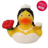 Lilalu Bath Toy Mini Bride Rubber Duck - White