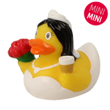 Lilalu Bath Toy Mini Bride Rubber Duck - White