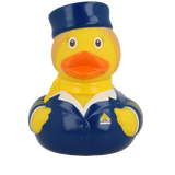 Lilalu Bath Toy Stewardess Duck -Blue & Yellow