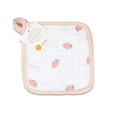 Lulujo Wash Cloths - Peaches, White & Strawberries (Pack of 3)