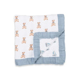 Lulujo Dream Blanket - Vintage Teddy & Sailboat