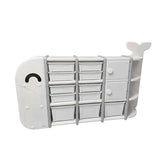 Megastar Whale-Themed Multi-Drawer Kids Storage Cabinet with Shelves Organizer