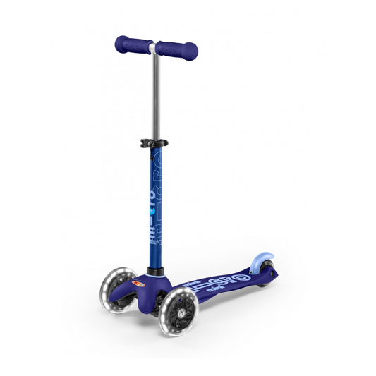 Micro Mini Deluxe Scooter with LED Wheels  - Blue White - Laadlee