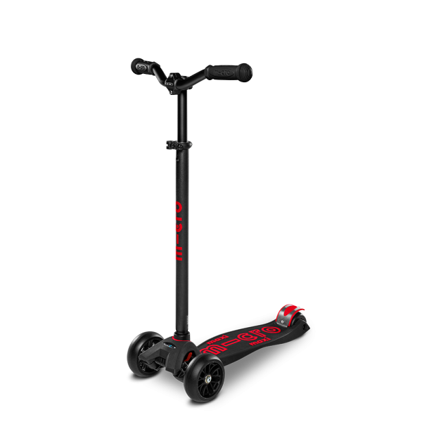 Micro Maxi Deluxe Pro Scooter - Black and Red - Laadlee