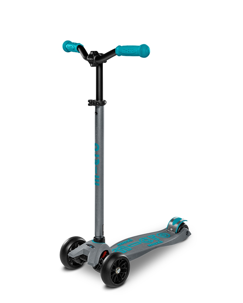 Micro Maxi Deluxe Pro Scooter - Grey and Aqua - Laadlee