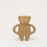 Moonie Natural Rubber Teether Bear - Cappuccino