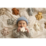 Moonie Natural Rubber Teether Bear - Cappuccino