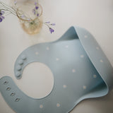 Mushie Silicone Bib White Daisy - Laadlee