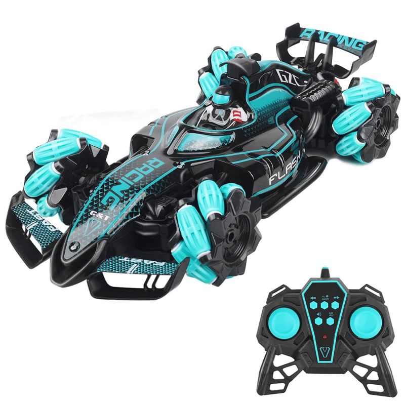 Crazon 2.4G Musical Smoking Racing Car - Blue - Laadlee