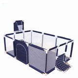 Pikkaboo Baby Playpen with Basketball Hoop & 30 Free balls - Navy