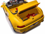 Megastar Big Ride On 24 V Licensed Porsche Kids Electric Car For 2 Kids With Parental Remote Control - Yellow