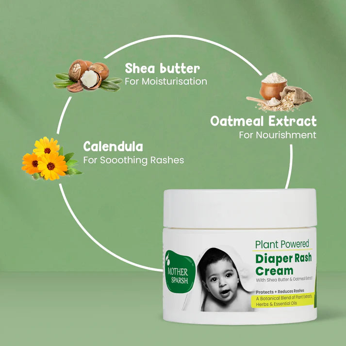 Mother Sparsh Plant Powered Diaper Rash Cream for Babies - 50gm