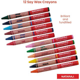 Nataraj Soy Wax Crayons 12 Colours