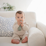 Mushie Silicone Baby Rattle Toy - Dried Thyme