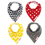 Eazy Kids Bandana Bibs - Triangles Dots (Set Of 4)