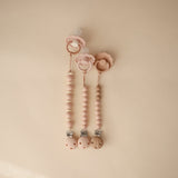 Mushie Pacifier Clips Ari Blush - Laadlee