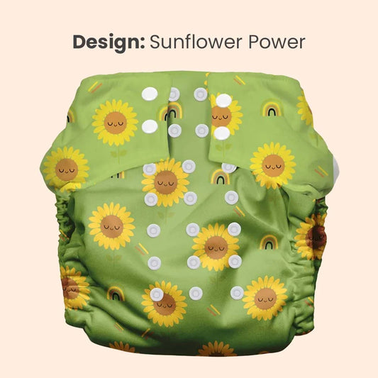 Mother Sparsh Plant Powered Cloth Diaper - Sunflower Power - Laadlee