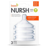 Boon Nursh Medium Flow Silicone Nipples 3M+ - Pack of 3