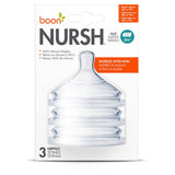 Boon Nursh Fast Flow Silicone Bottle Nipples 6M+ - Pack of 3