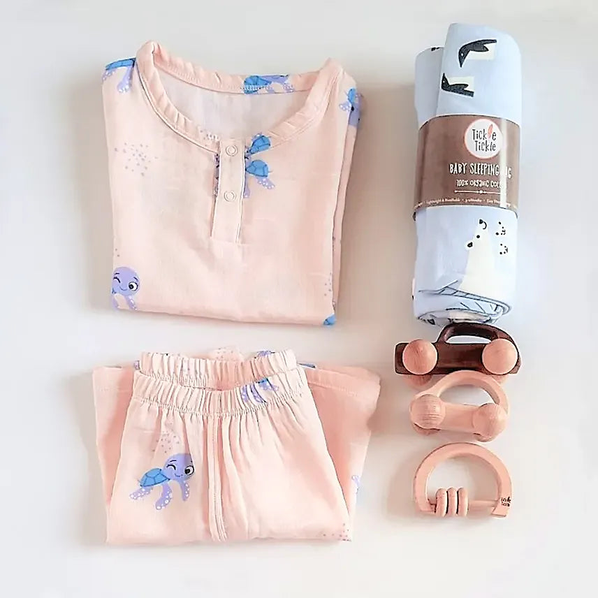 Tickle Tickle Baby Essentials Organic Gift Hamper - Toby Tots - Laadlee