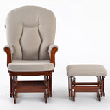 Teknum Deluxe Gliding Chair With Ottoman Set - Beige