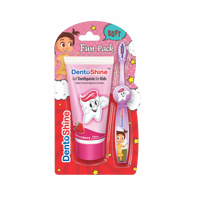 DentoShine Fun Pack - Strawberry - Laadlee