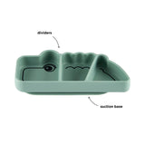 Done By Deer Silicone Stick & Stay Snack Plate Croco - Green