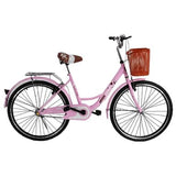 MYTS JNJ Kids City Bike Bicycle With Basket 26-inch - Pink