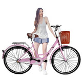 MYTS JNJ Kids City Bike Bicycle With Basket 26-inch - Pink