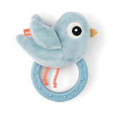 Done By Deer Sensory Rattle With Teether Birdee - Blue