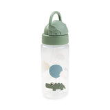 Done By Deer Straw Bottle Happy Clouds 350ml - Green