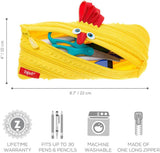 ZIPIT Animals Pencil Case Made of One Long Zipper - Chicken