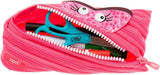ZIPIT Talking Monstar Pencil Case Made of One Long Zipper - Dazzling Pink