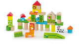 Viga Wooden Blocks Zoo - 50Pcs