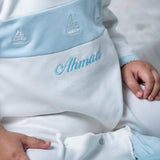 Little IA Organic Cotton Sailboat Sleepsuit - Laadlee