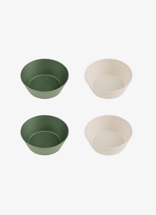 Citron PLA Bowl Set of 4 - Green/Cream - Laadlee
