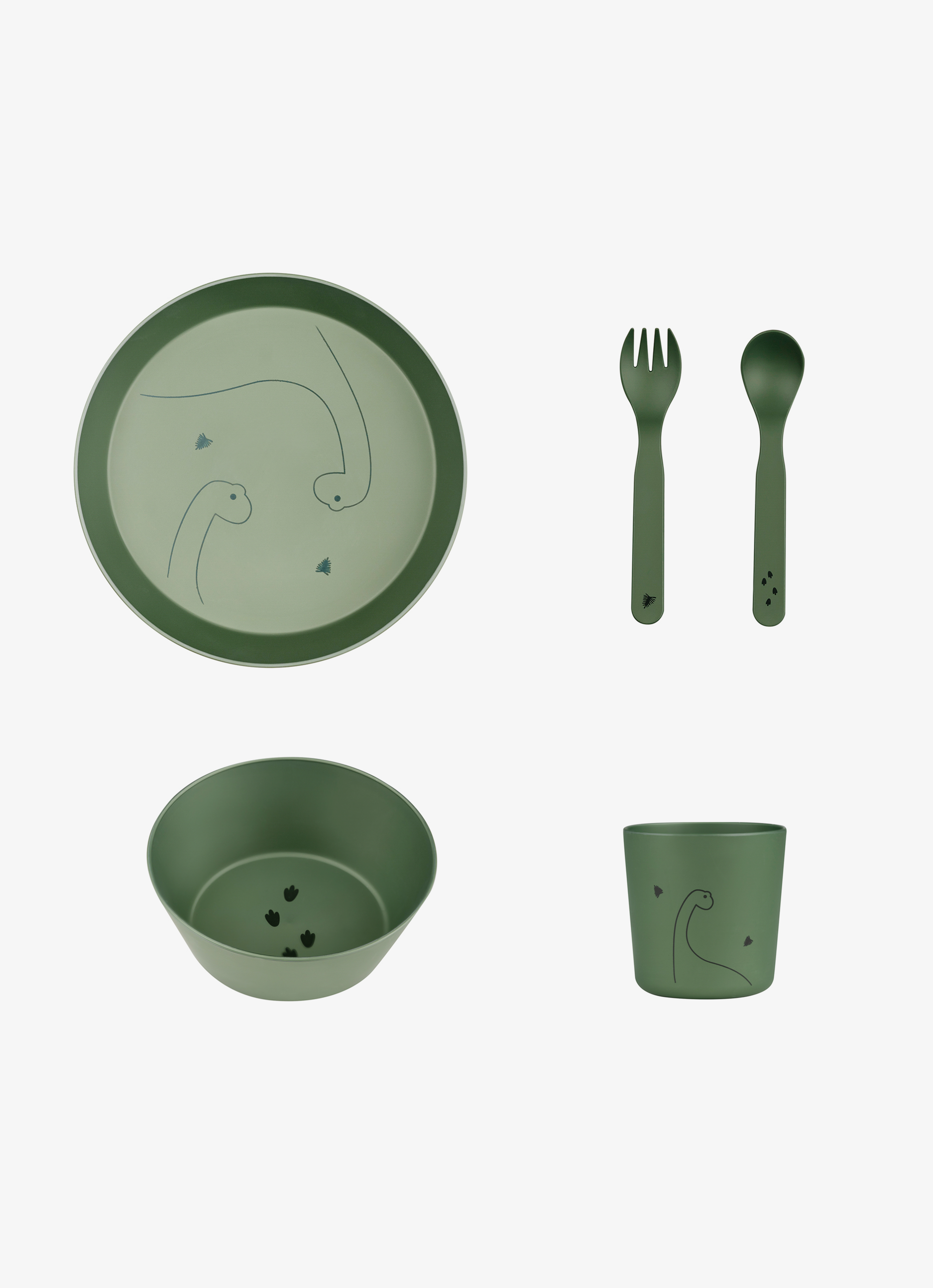 Citron PLA Tableware Set - Dino - Laadlee