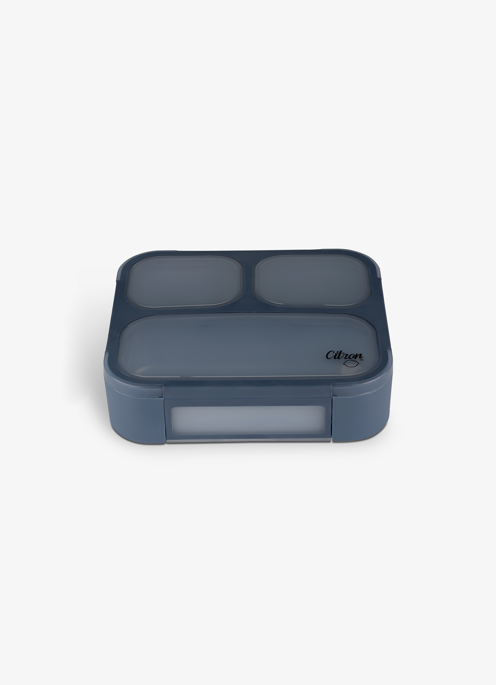 Citron Lunchbox with Fork and Spoon - Dark Blue - Laadlee