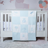 Little IA Organic Cotton Teddy Patchwork Blanket - Laadlee
