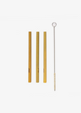 Citron Organic Bamboo Set of 3 Straws & Brush - Laadlee