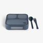Citron Lunchbox with Fork and Spoon - Dark Blue - Laadlee
