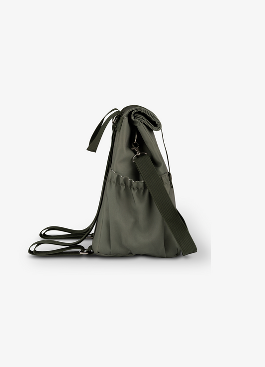 Citron Insulated Rollup Lunchbag - Olive Green - Laadlee