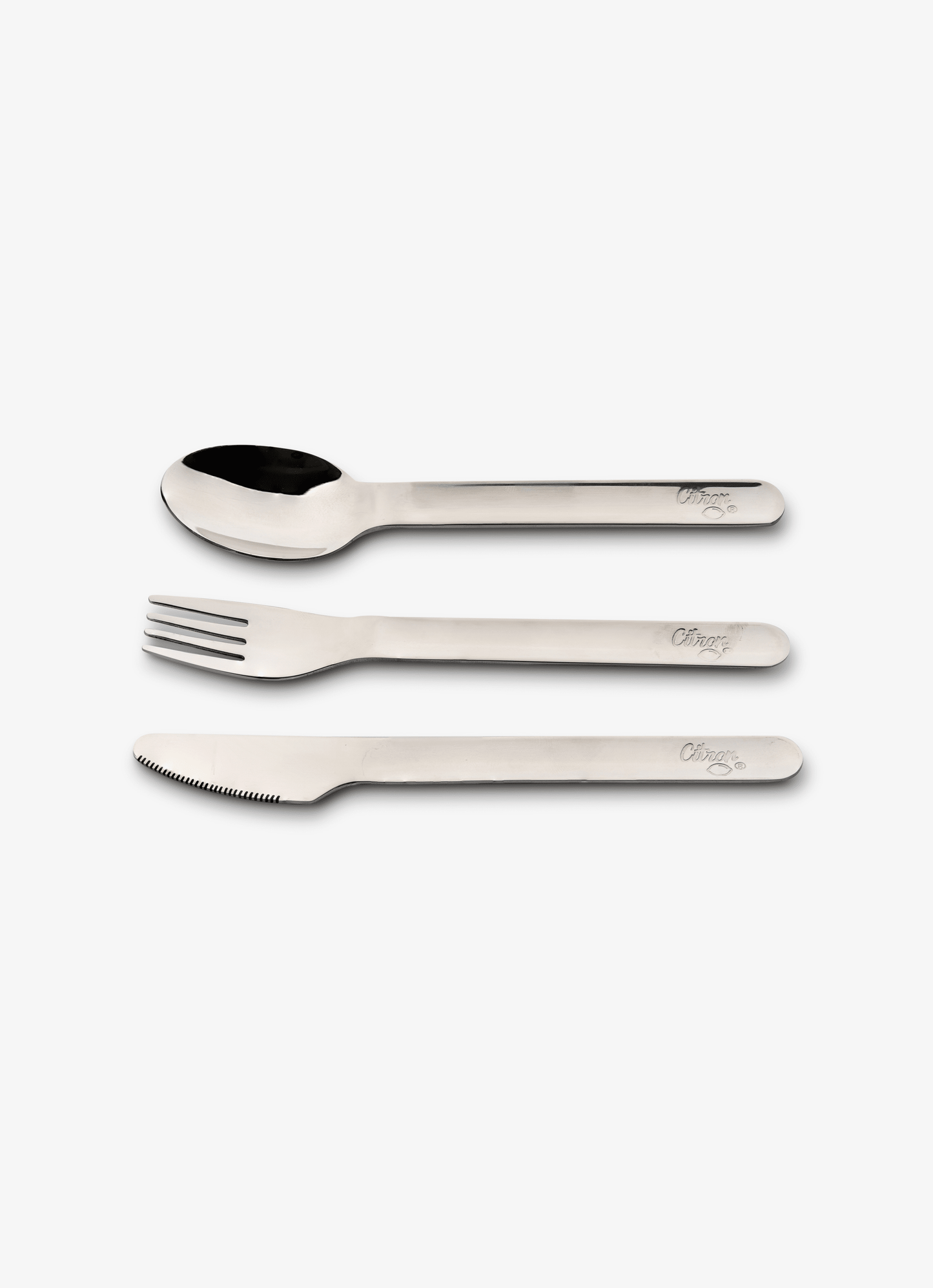 Citron Stainless Steel Cutlery Set with Blush Pink Case - Laadlee