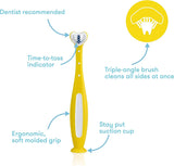 Frida Baby - SmileFrida - Triple Angle ToothHugger Training Toothbrush - Yellow - Laadlee